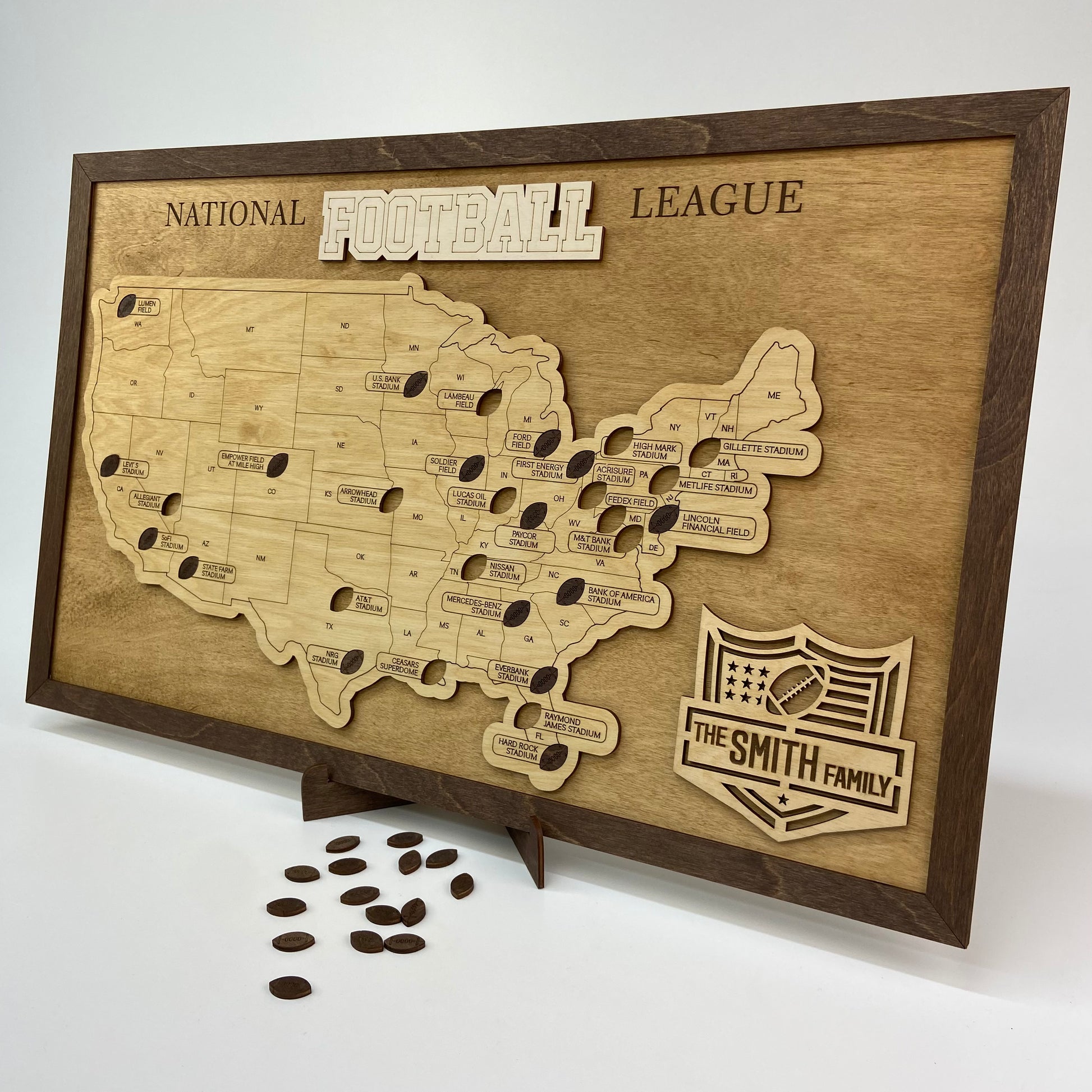 Football Stadium Map (Golden oak) - MyWanderMap