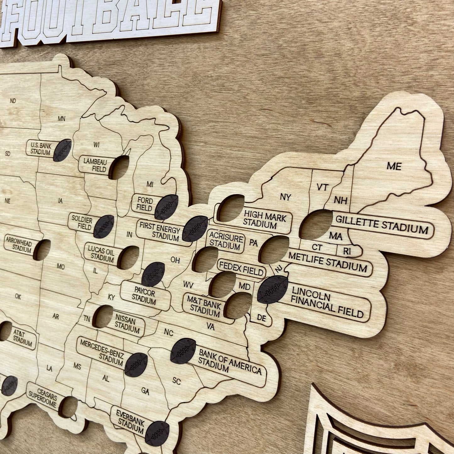 Football Stadium Map (Golden oak) - MyWanderMap