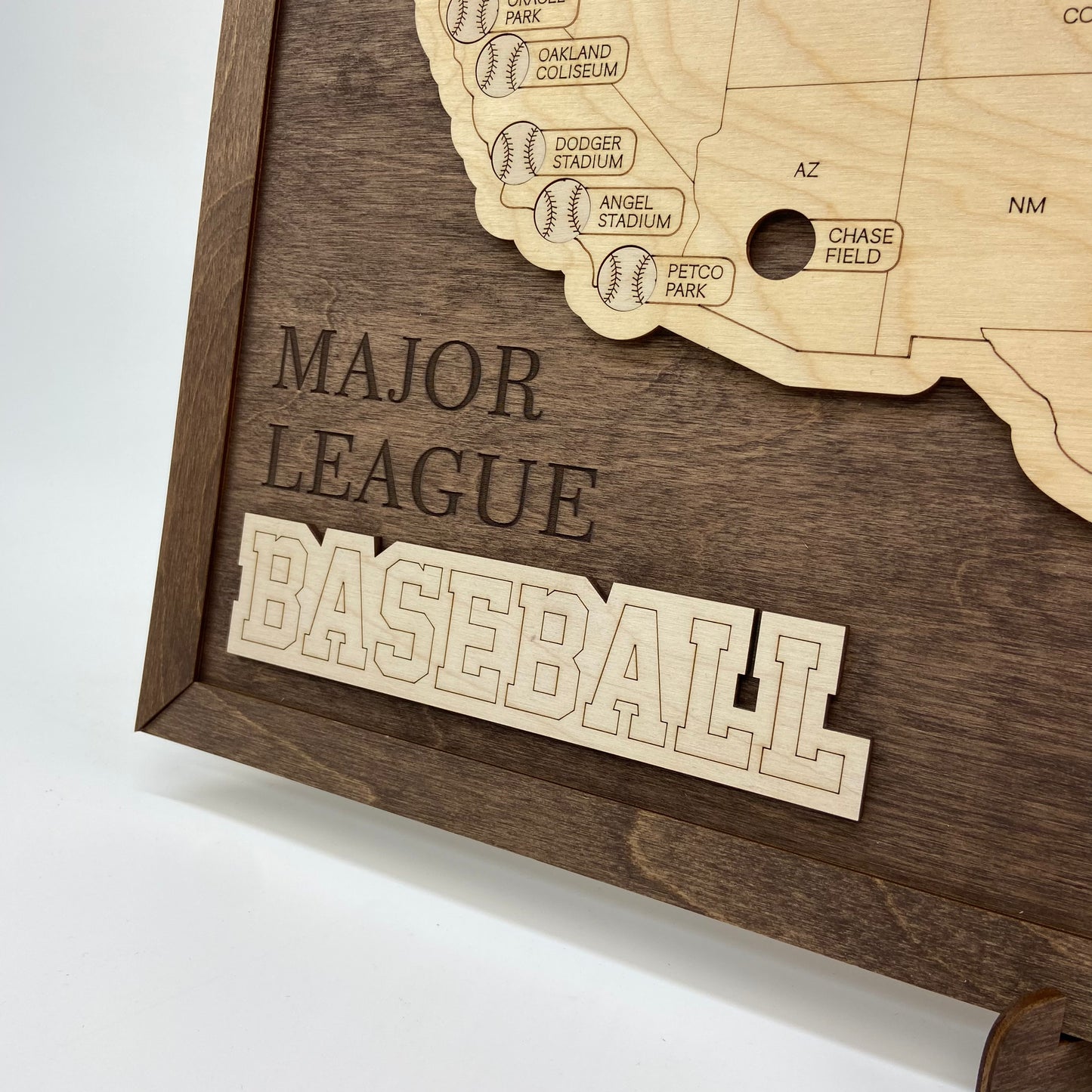 Baseball Stadium Map (Coffee) - MyWanderMap