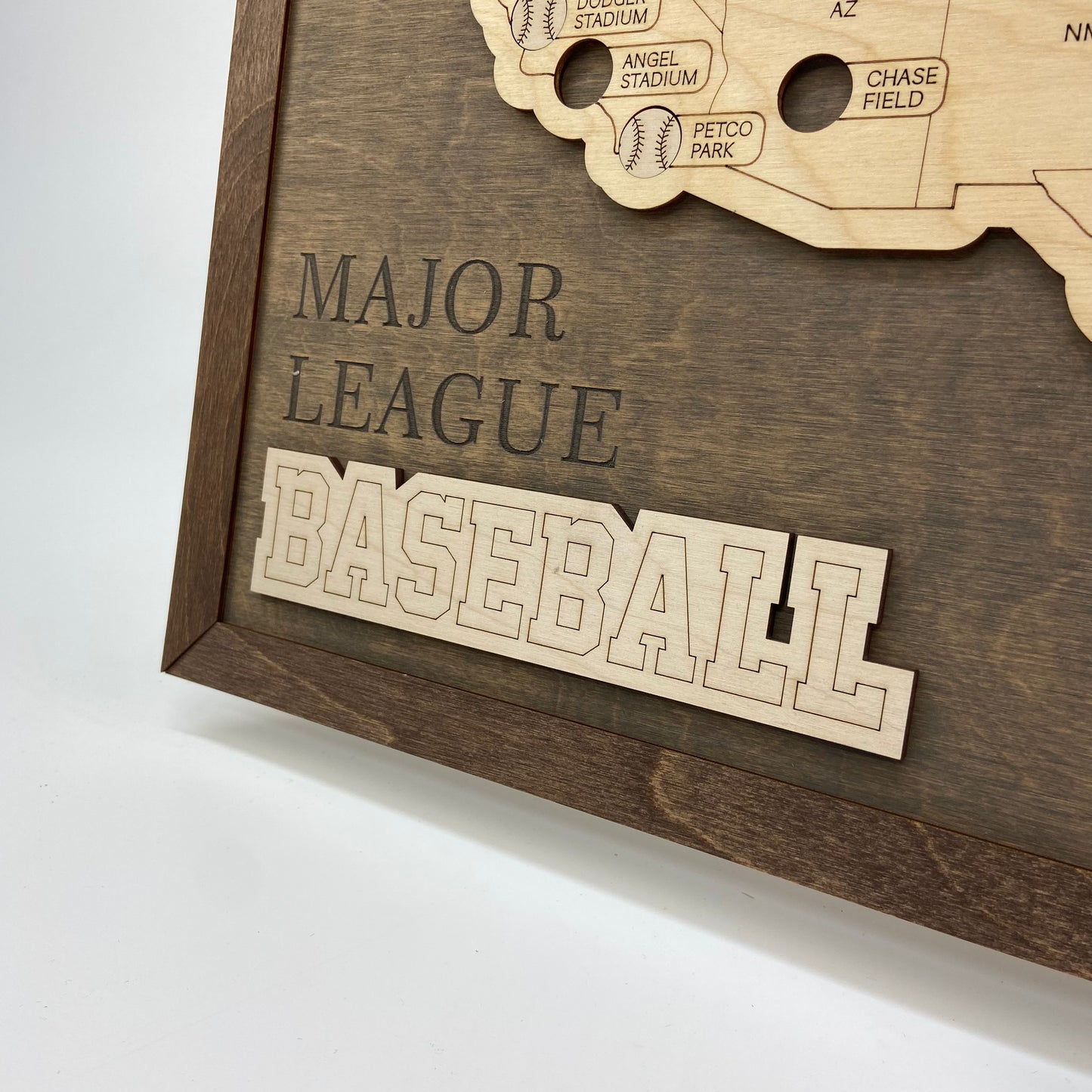 Baseball Stadium Map (Grey) - MyWanderMap