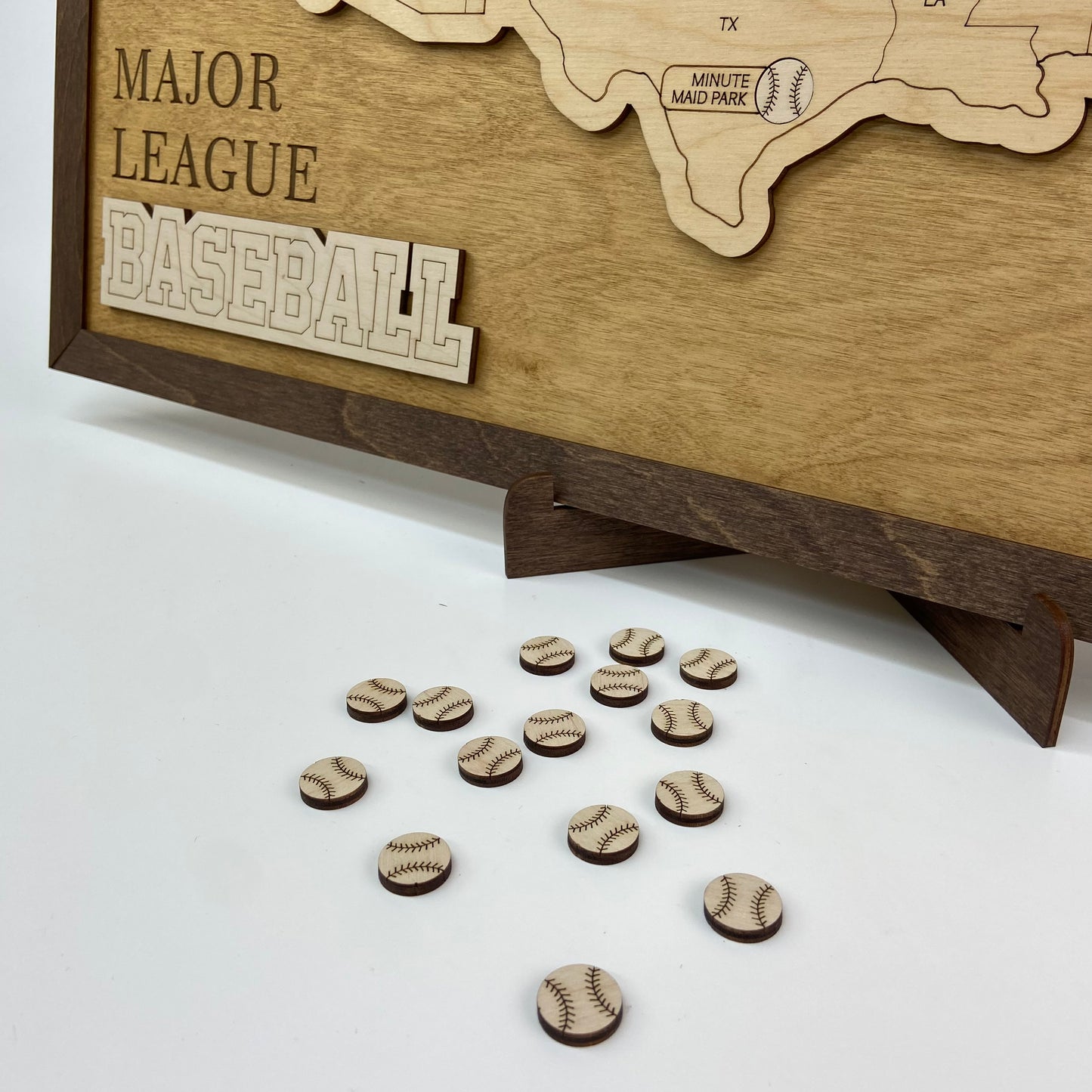 Baseball Stadium Map (Golden oak) - MyWanderMap