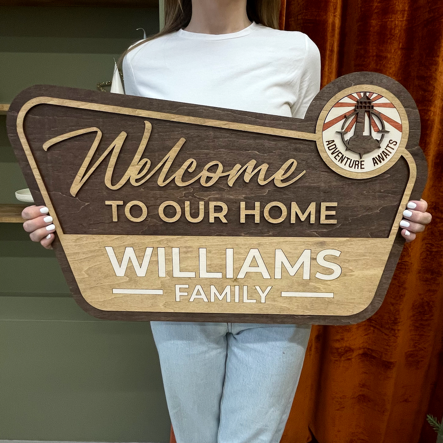 3D Wood Welcome Sign
