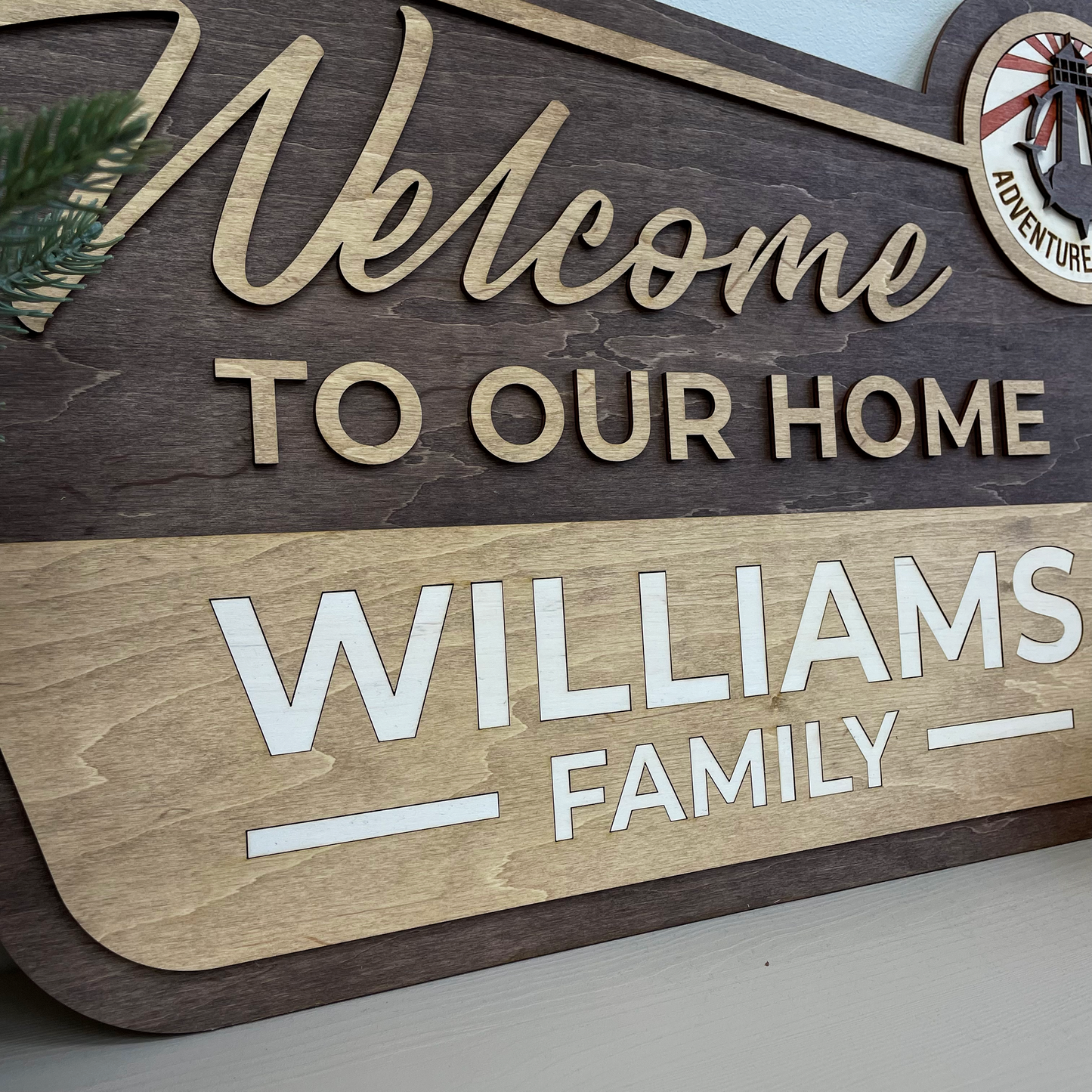 3D Wood Welcome Sign