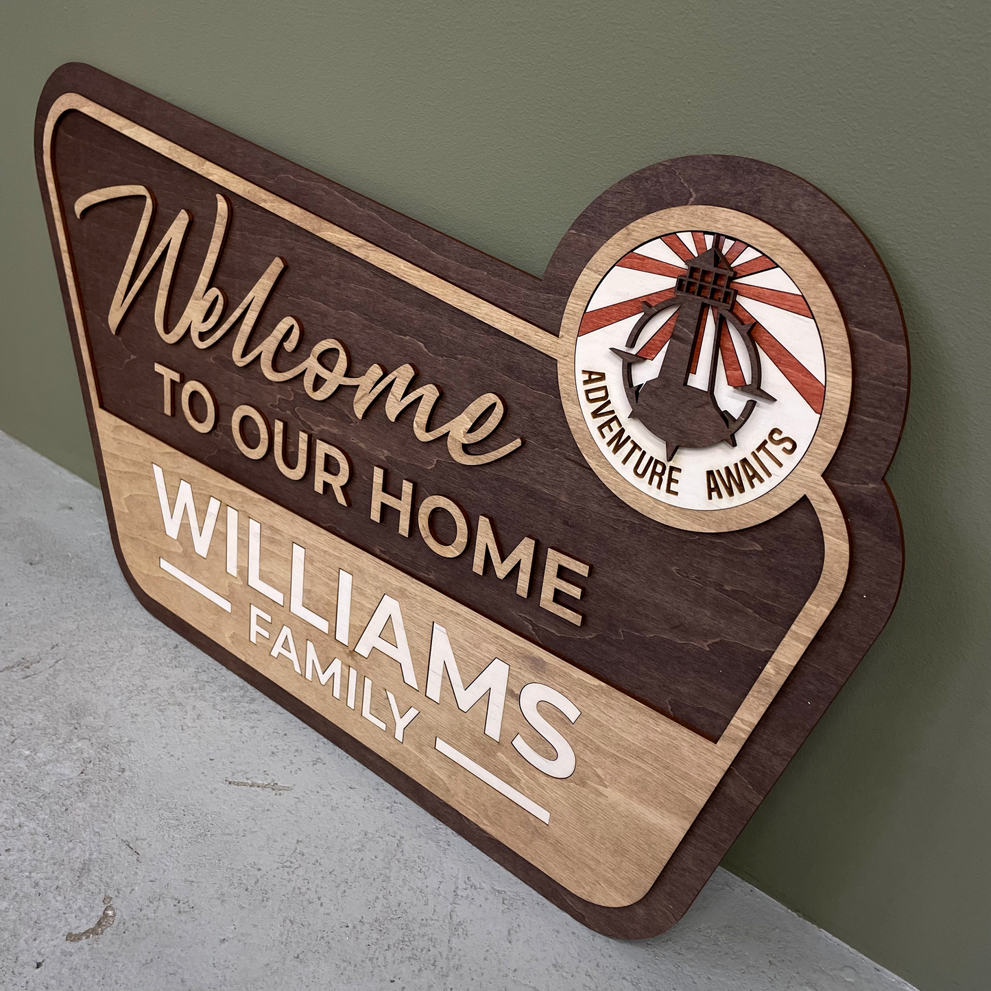 3D Wood Welcome Sign