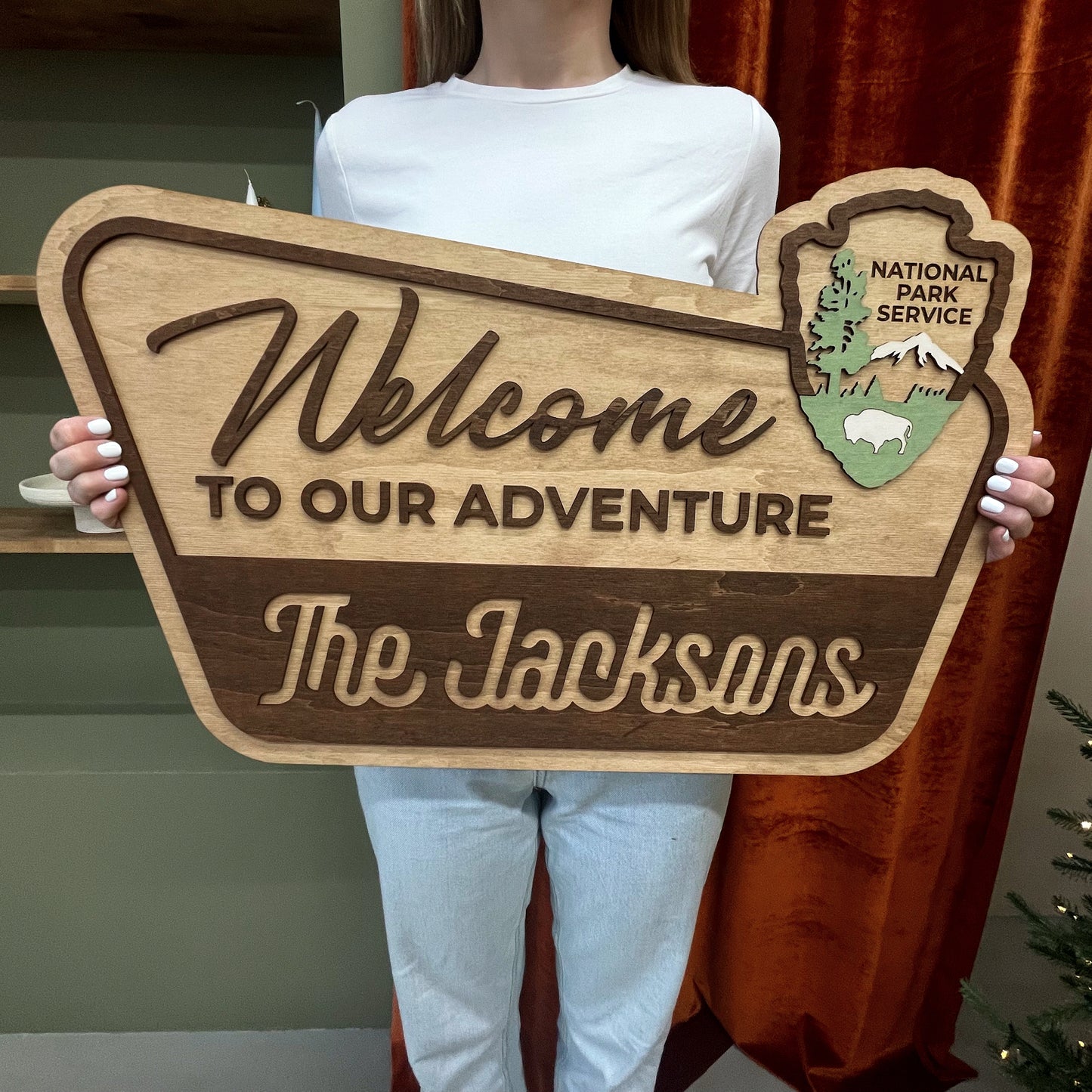 3D National Park Service Family Name Welcome Sign