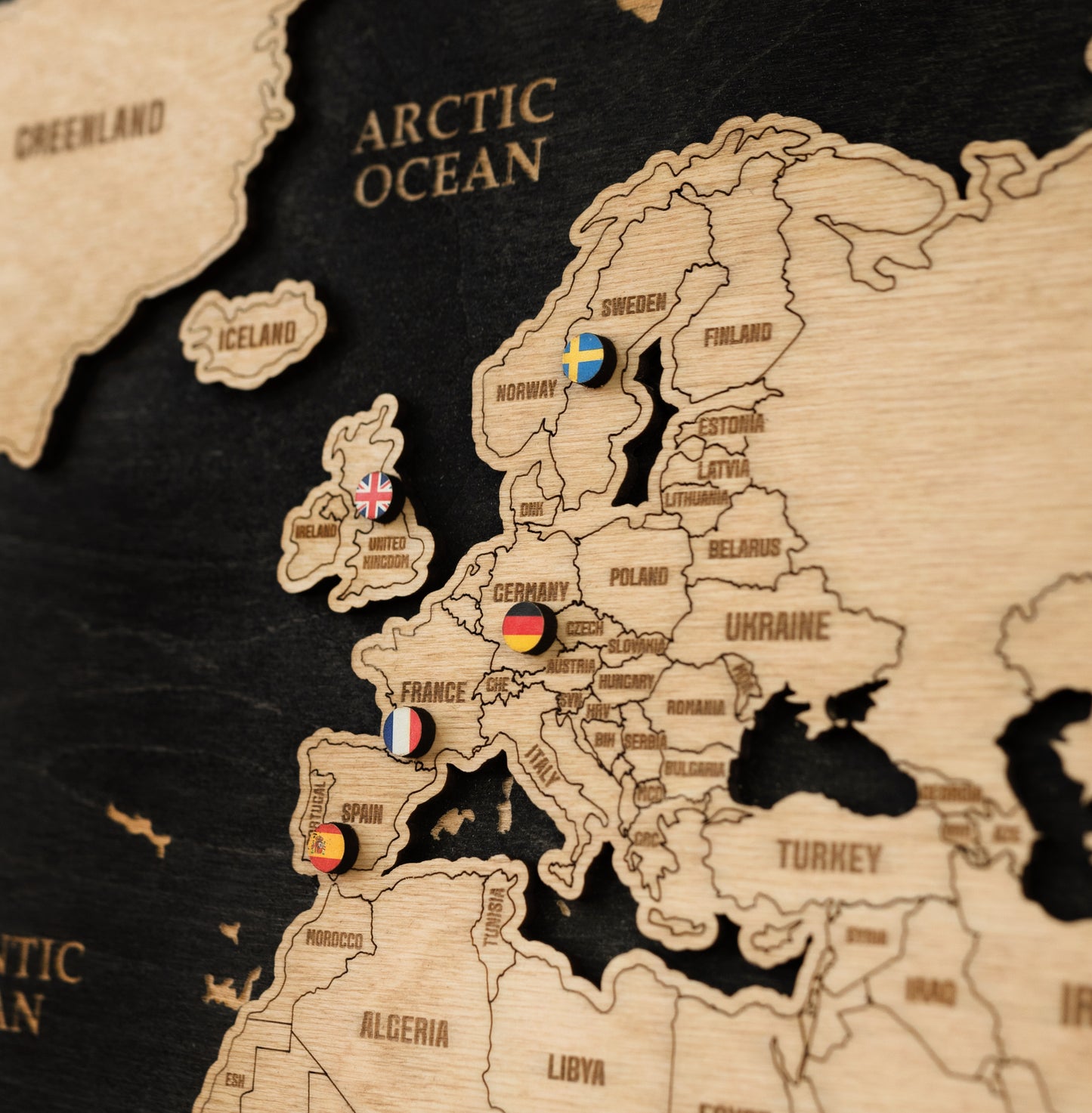 Wooden World Map Wall Art – Unique Wooden Map Decor