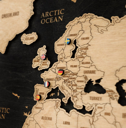 Wooden World Map Wall Art – Unique Wooden Map Decor