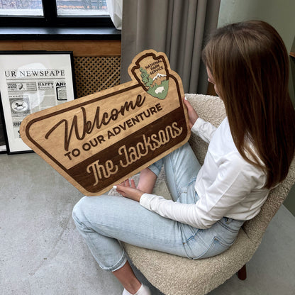 3D National Park Service Family Name Welcome Sign
