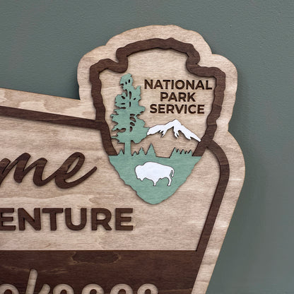 3D National Park Service Family Name Welcome Sign