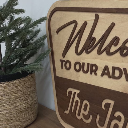 3D National Park Service Family Name Welcome Sign