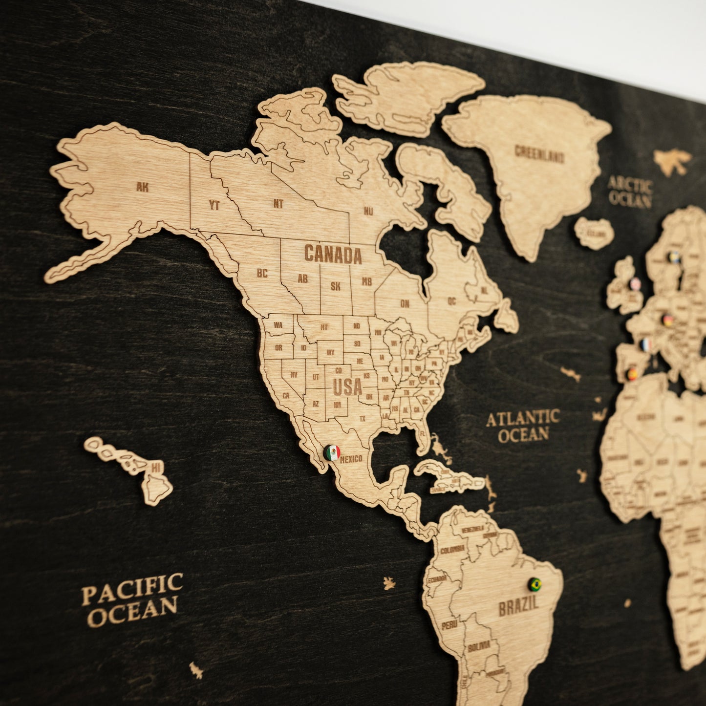 Wooden World Map Wall Art – Unique Wooden Map Decor